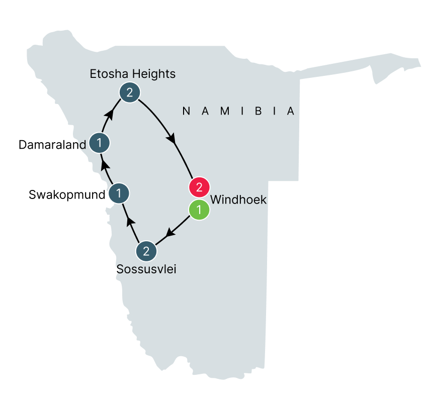 Route map for this tour