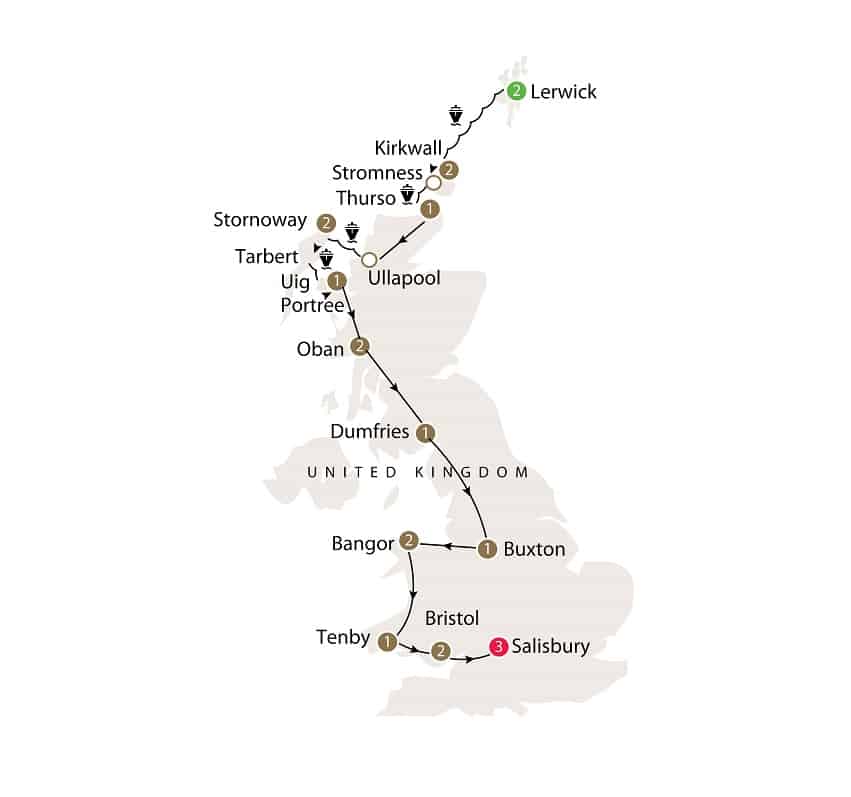 Route map for this tour