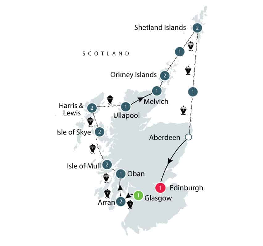 Route map for this tour