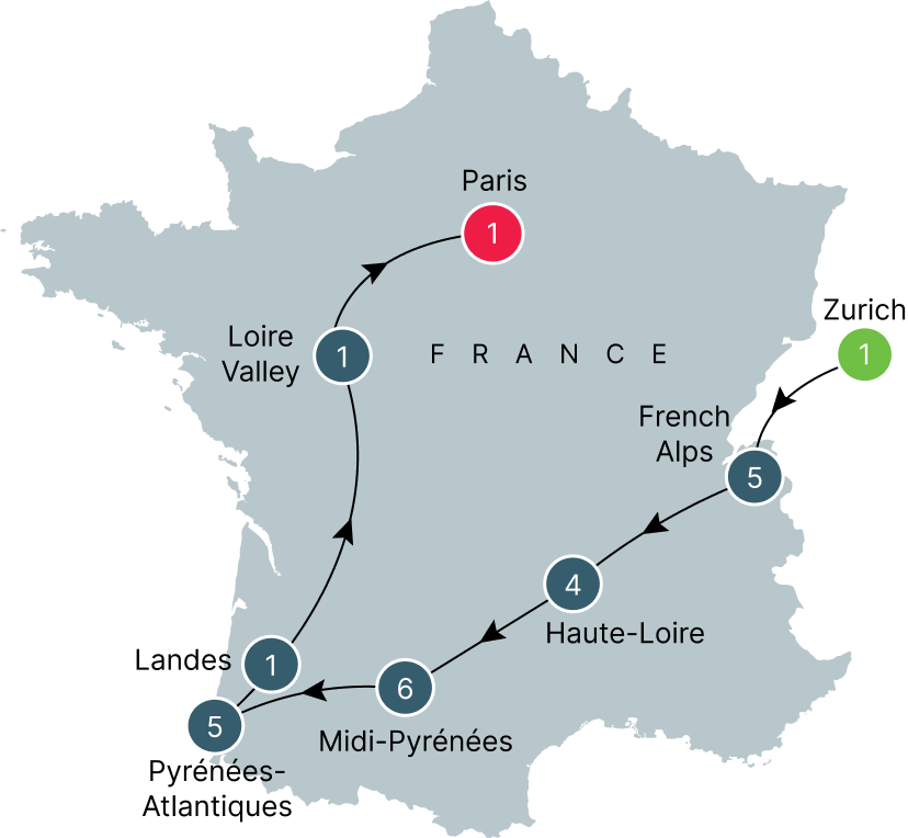 Route map for this tour