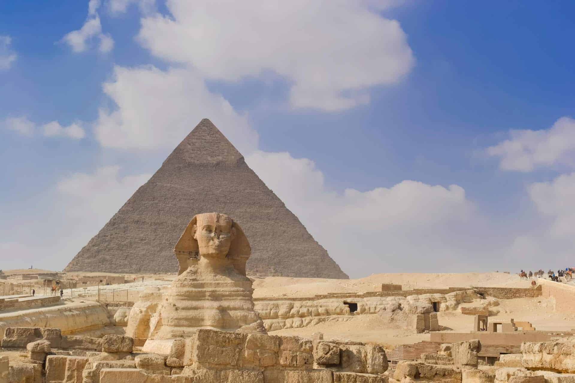 Sphinx and Pyramids in Cairo, Egypt
