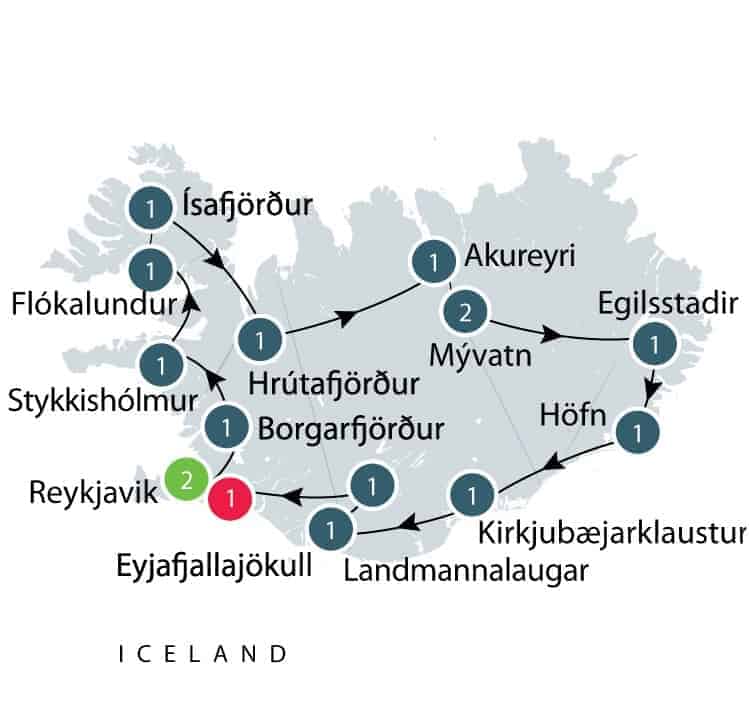 Route map for this tour