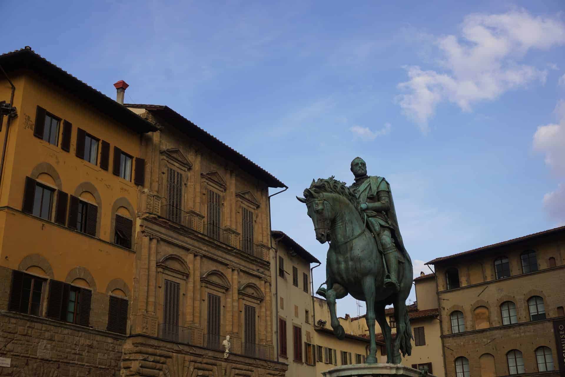 Statue of Cosimo I of Medici, in front of Palazzo Vecchio, Florence