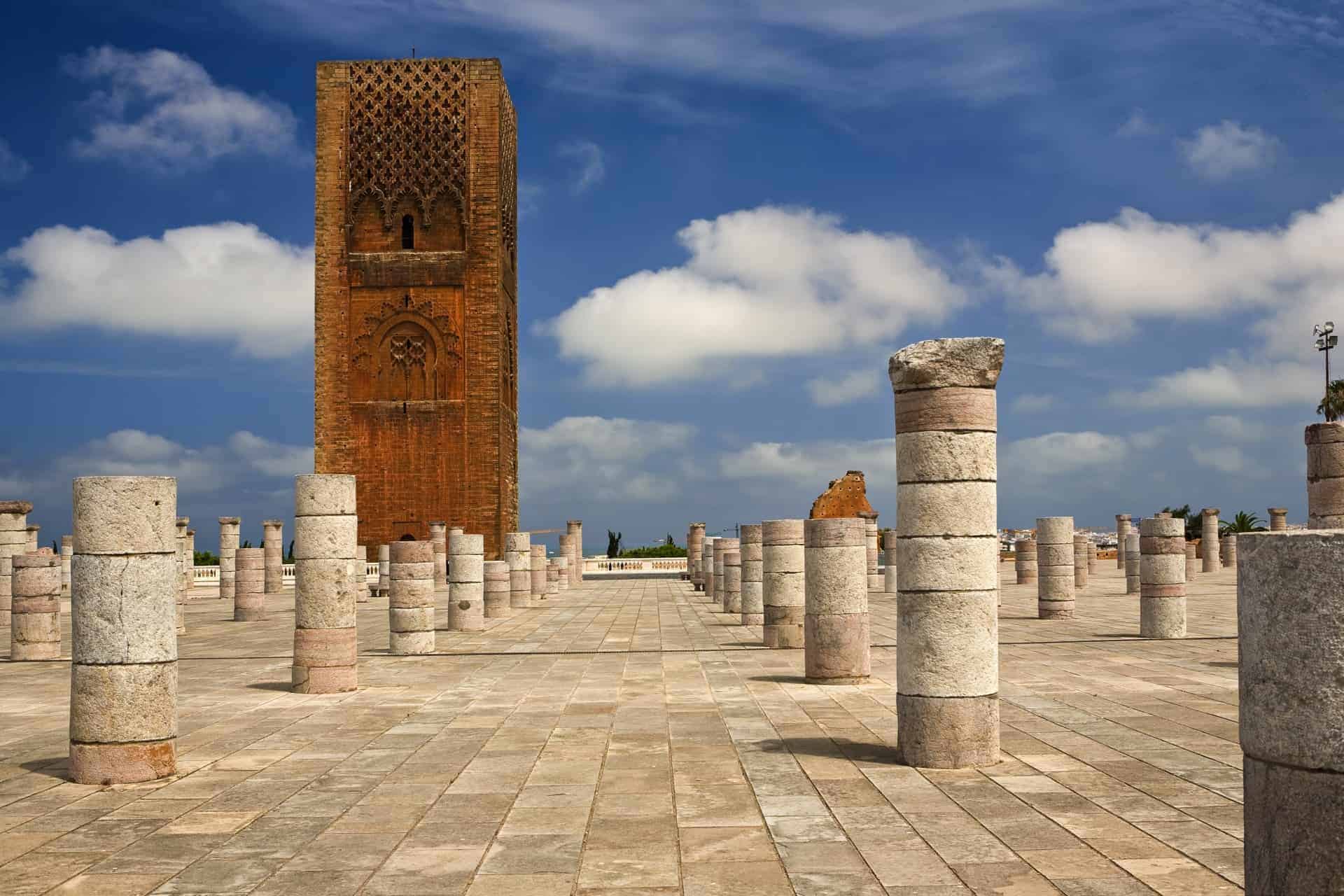 morocco, hassan tower, rabat