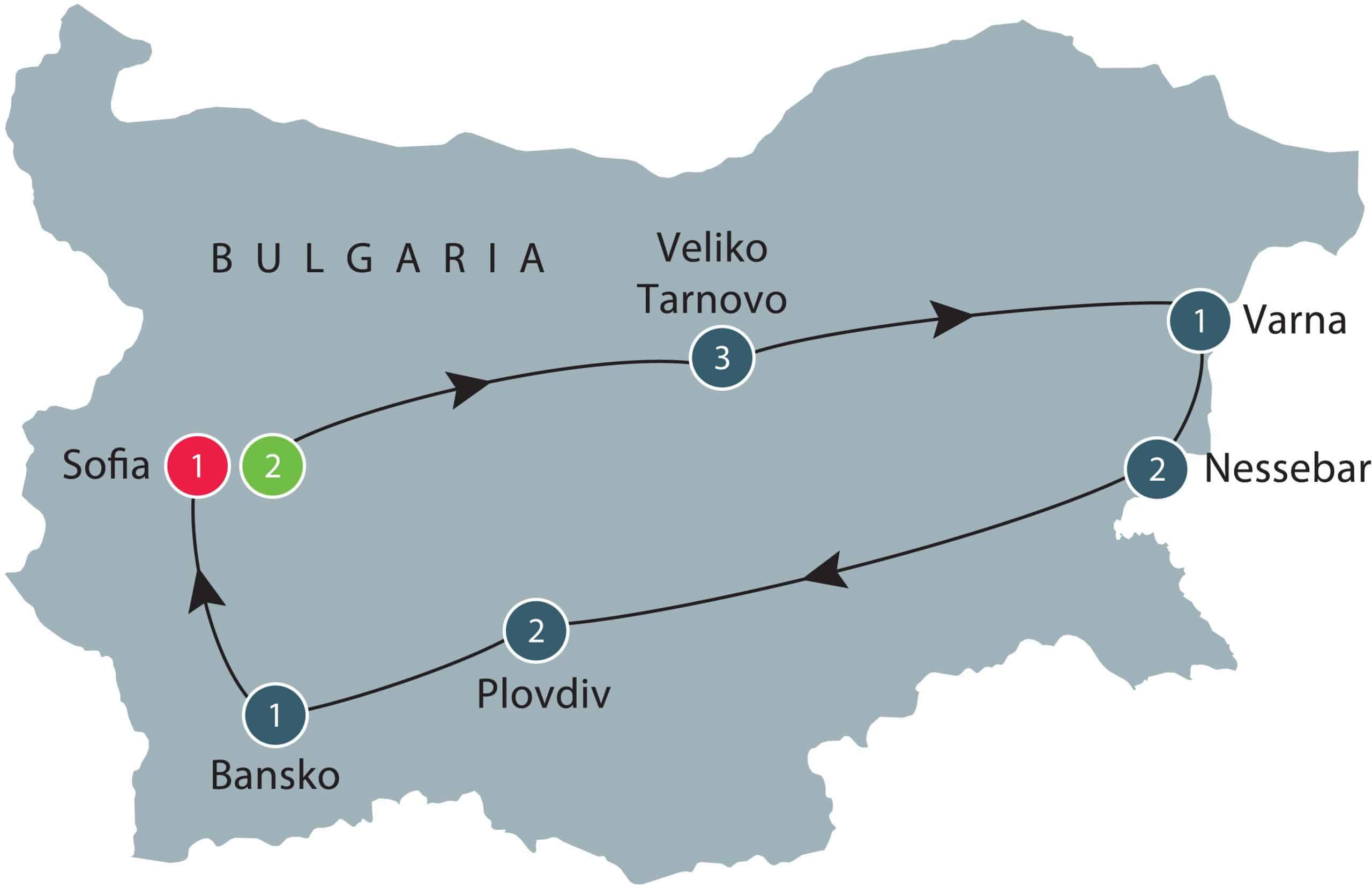 Route map for this tour