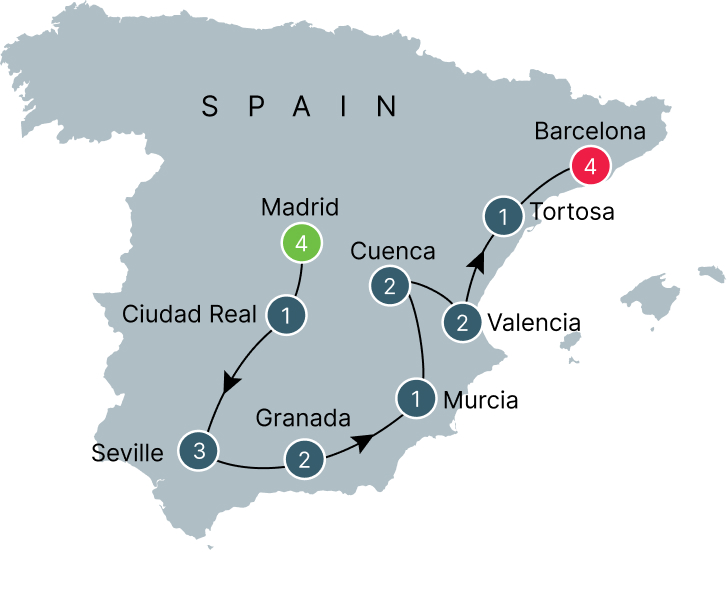 Route map for this tour