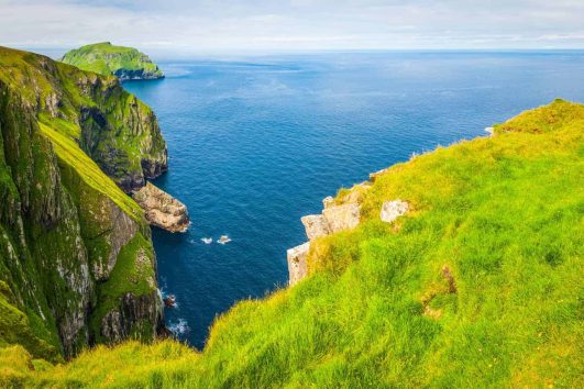Dramatic sea cliffs St Kilda Outer Hebrides