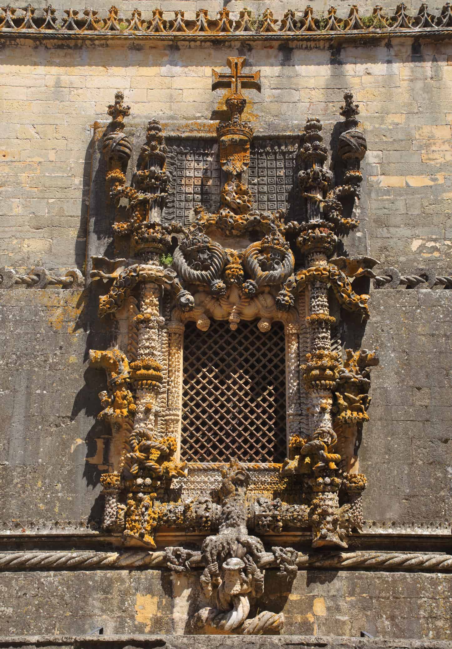 Chapter house window in the Convent of Christ, Tomar, Portugal