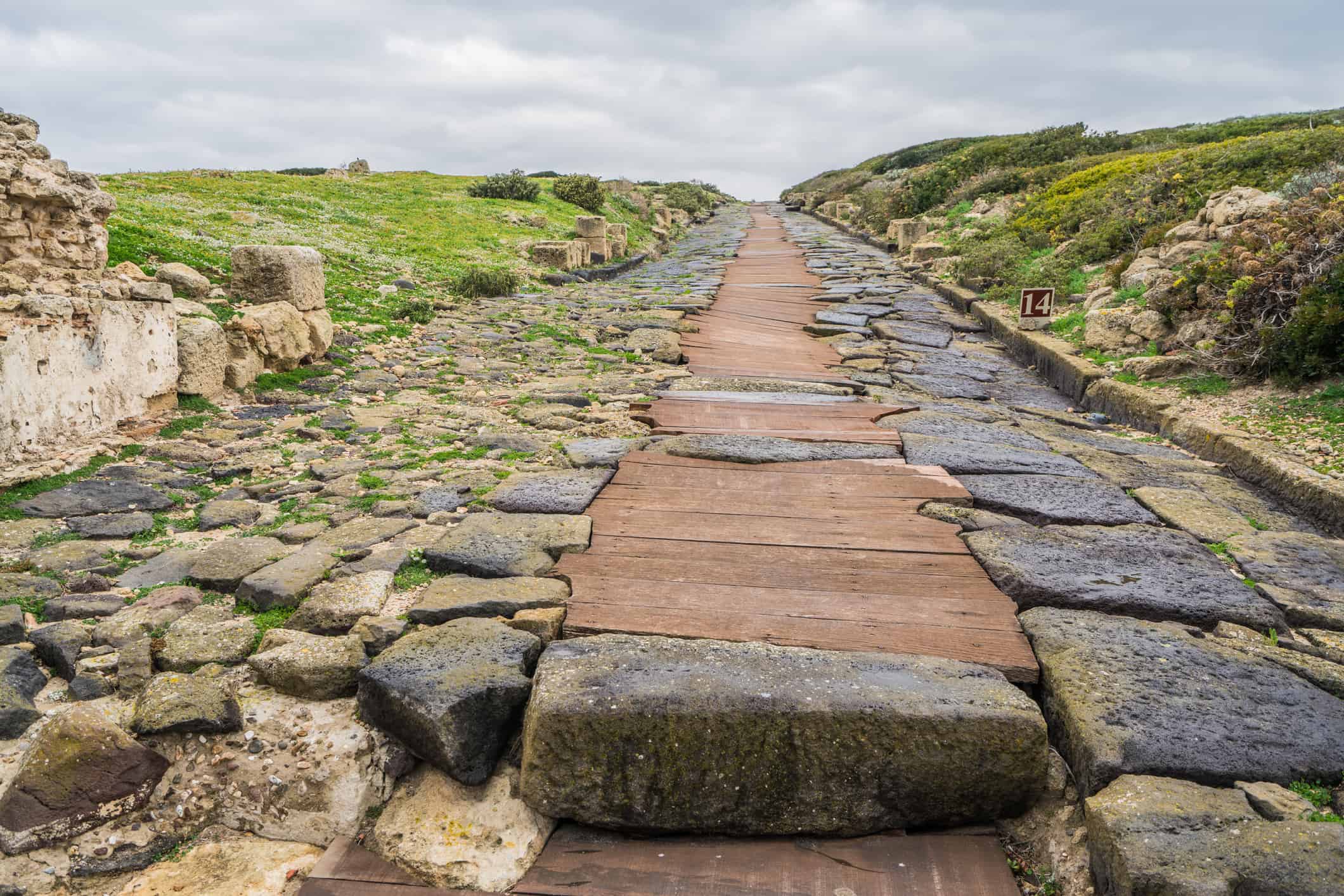 A well preserved Roman road.