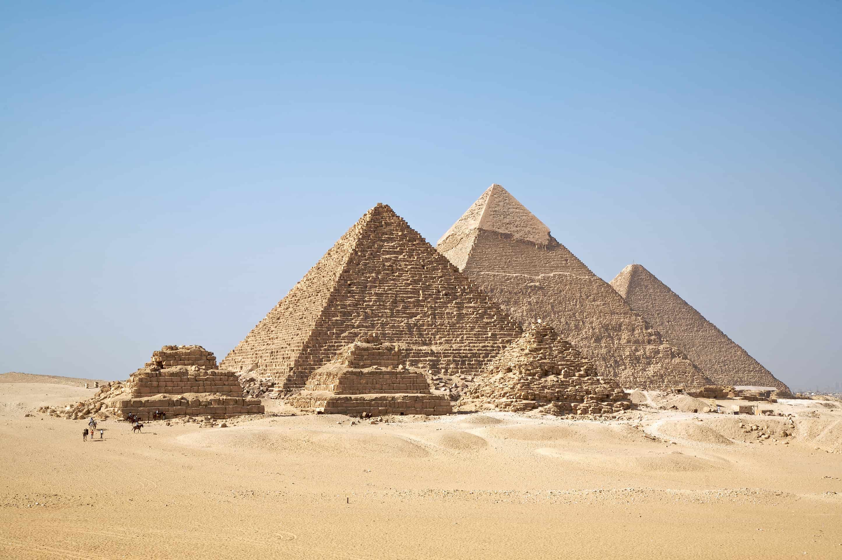The three pyramids at Giza