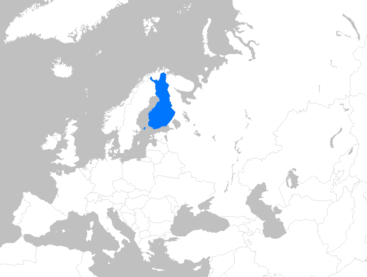 Finland's location in Europe