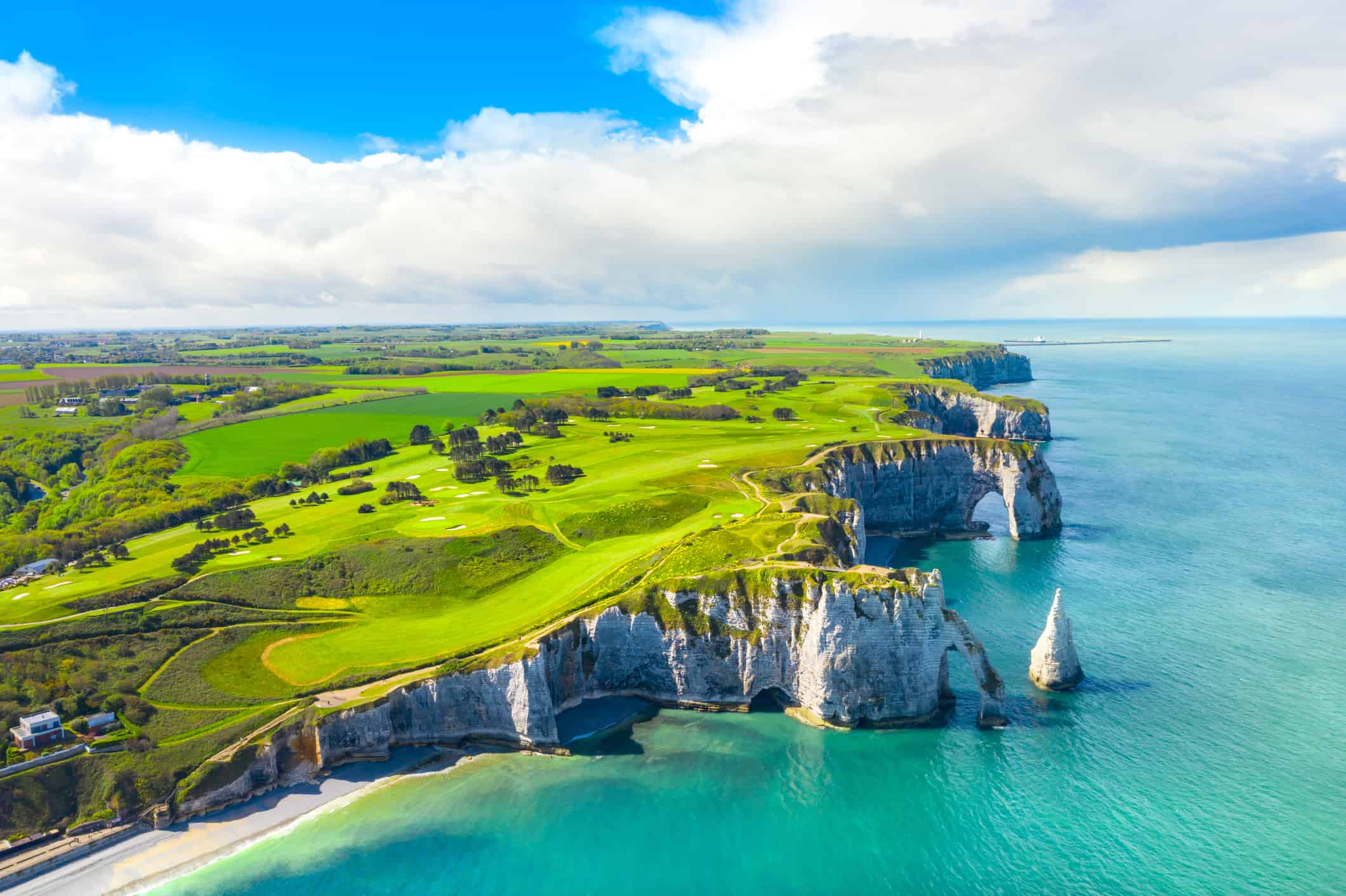 The cliffs of Pays de Caux, Normandy, France