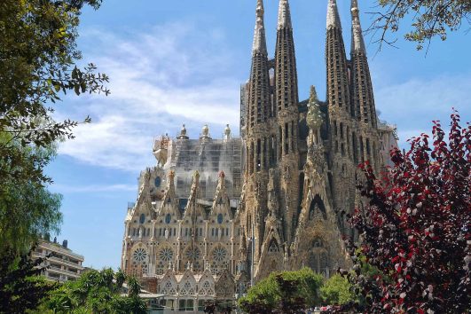 The Sagrada Familia, still under construction