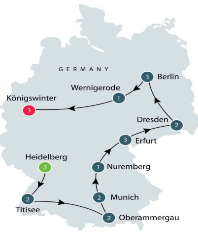 Route map for this tour