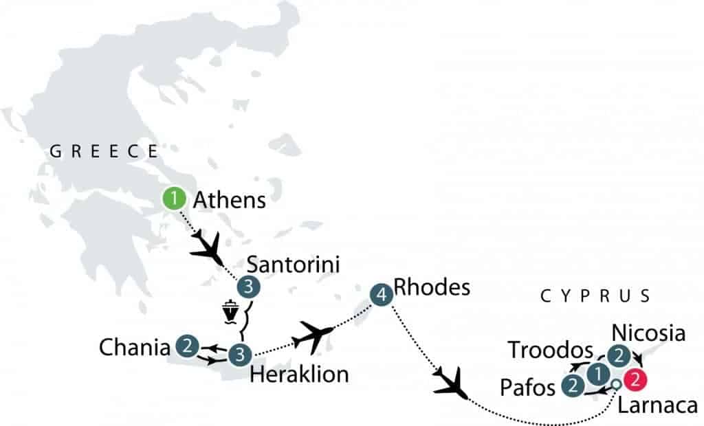 Route map for this tour