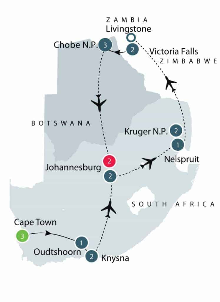 Route map for this tour
