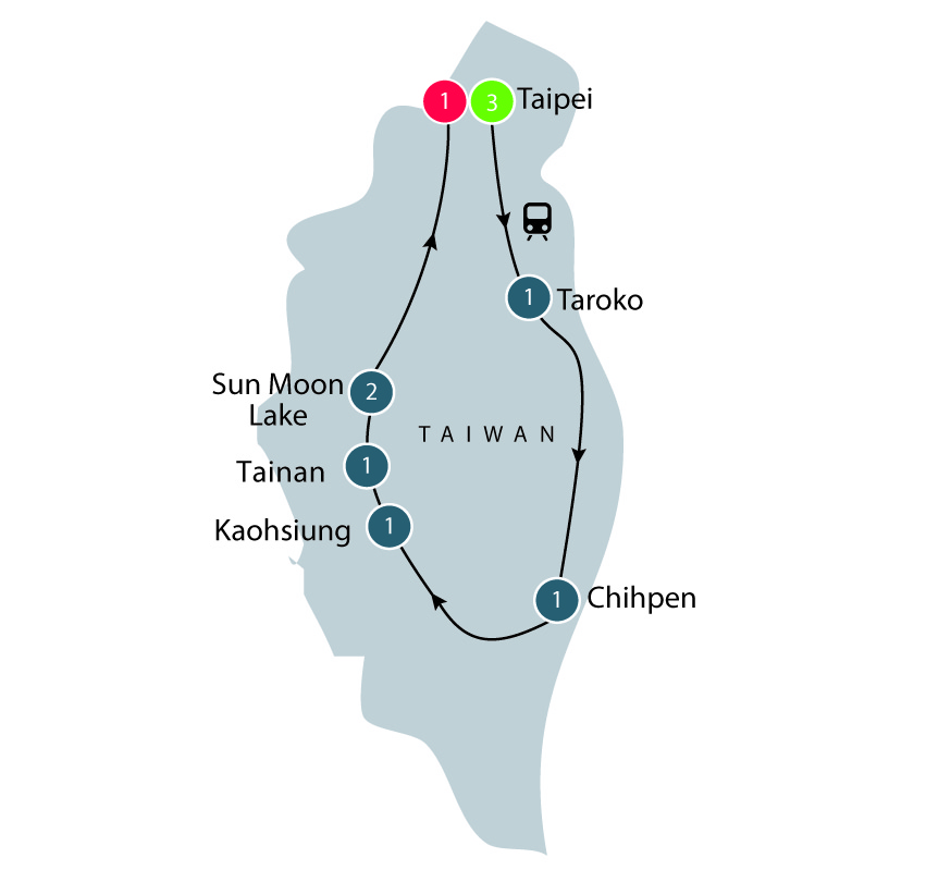 Route map for this tour