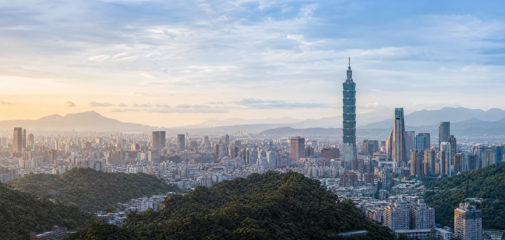 People-free editorial view of Taipei City.