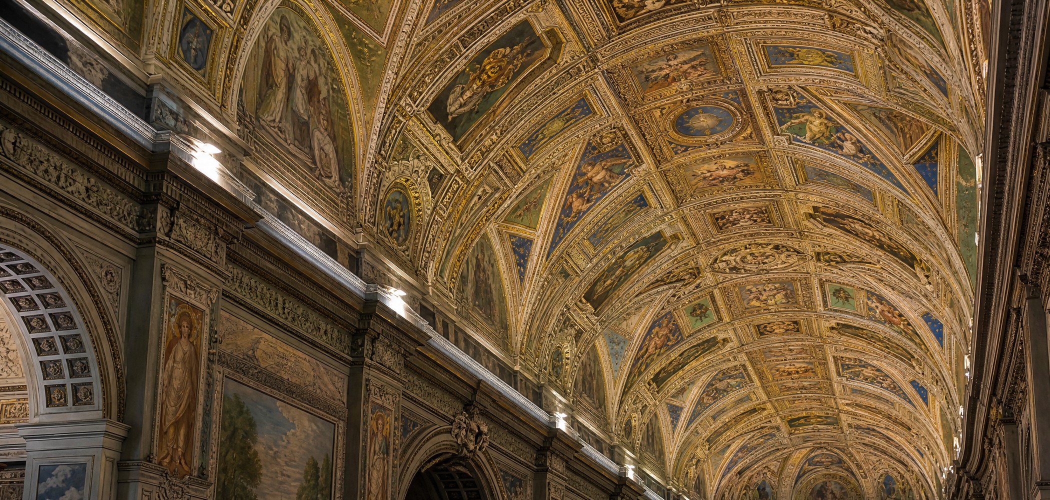 People-free editorial view of Vatican Sistine Architecture.