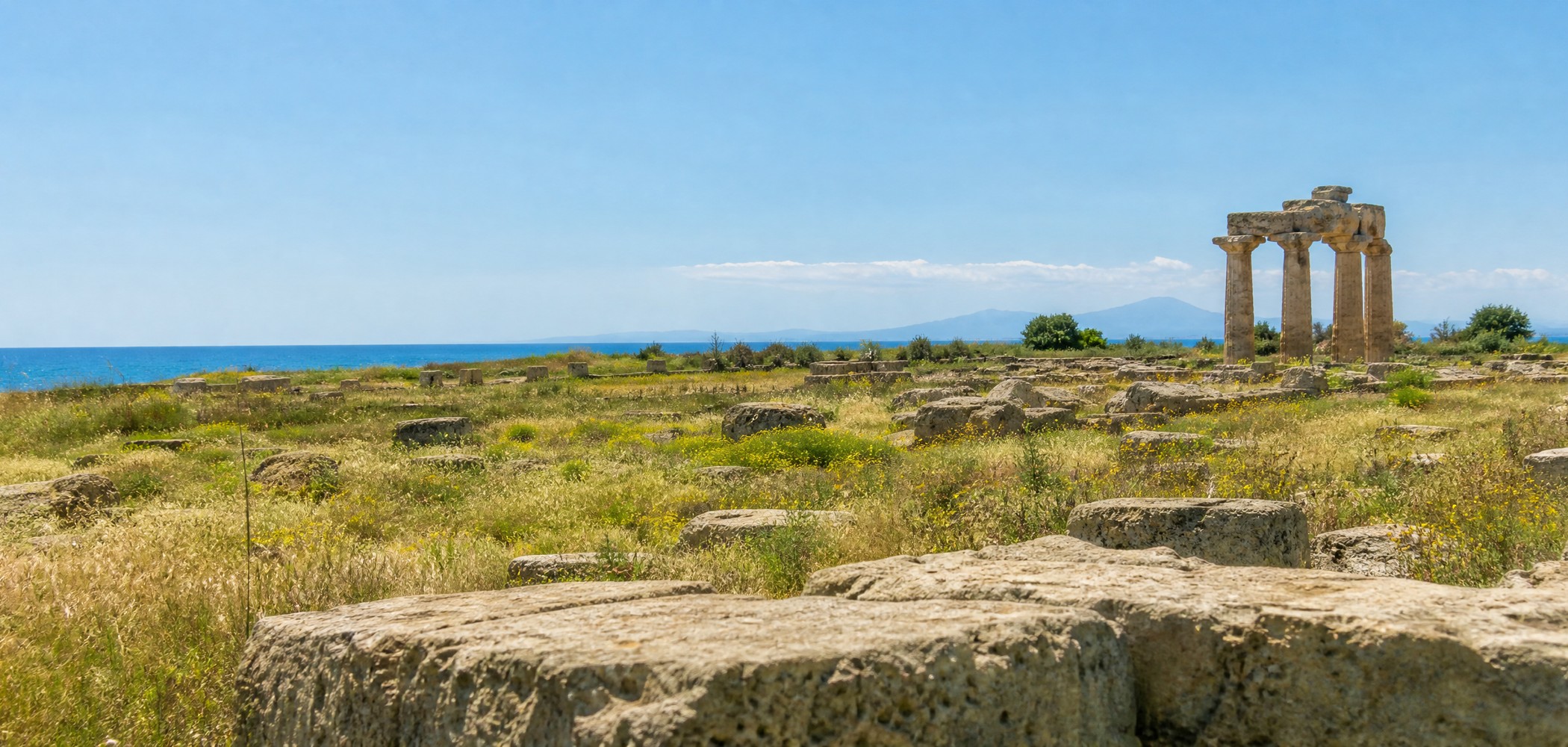 People-free editorial view of Metapontum Ruins.