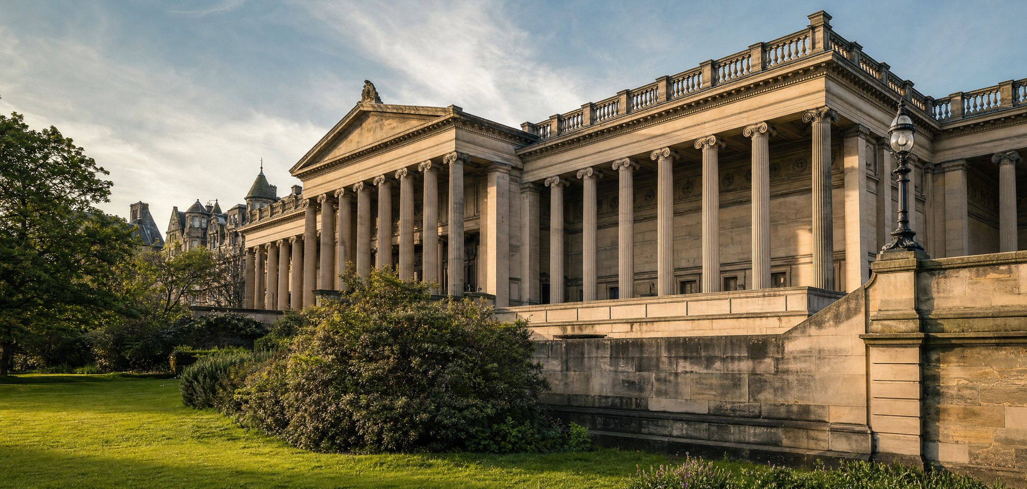 People-free editorial view of Scottish National Gallery.