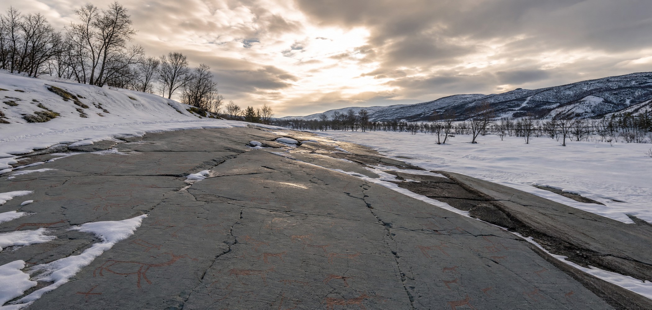 People-free editorial view of Alta Museum Rock Art.