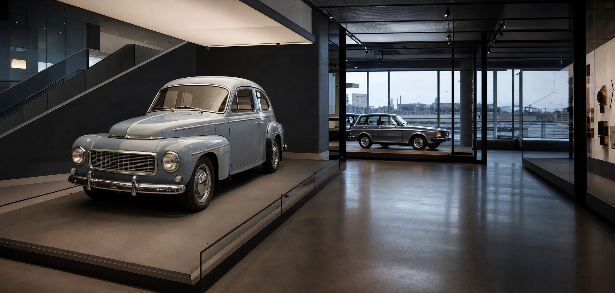 People-free editorial view of Volvo Museum Gothenburg.