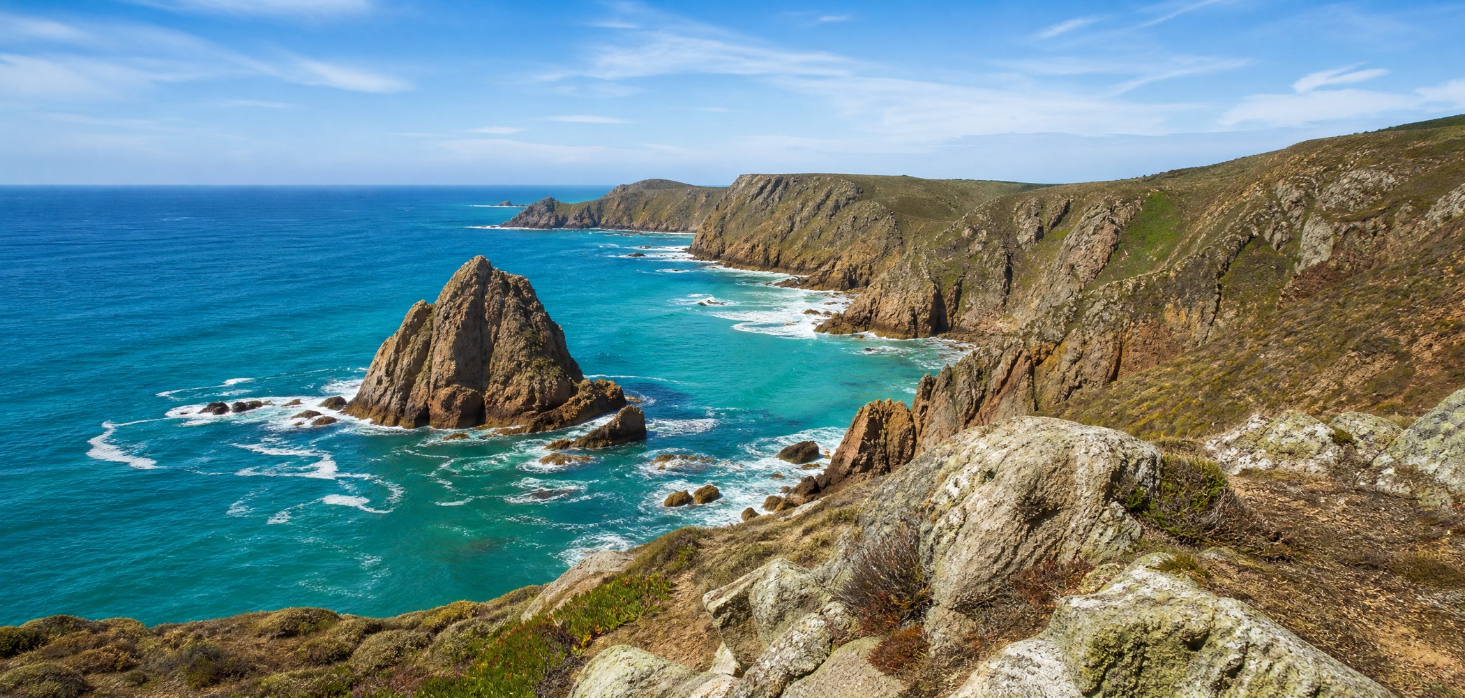 People-free editorial view of Plemont Le Pinacle.