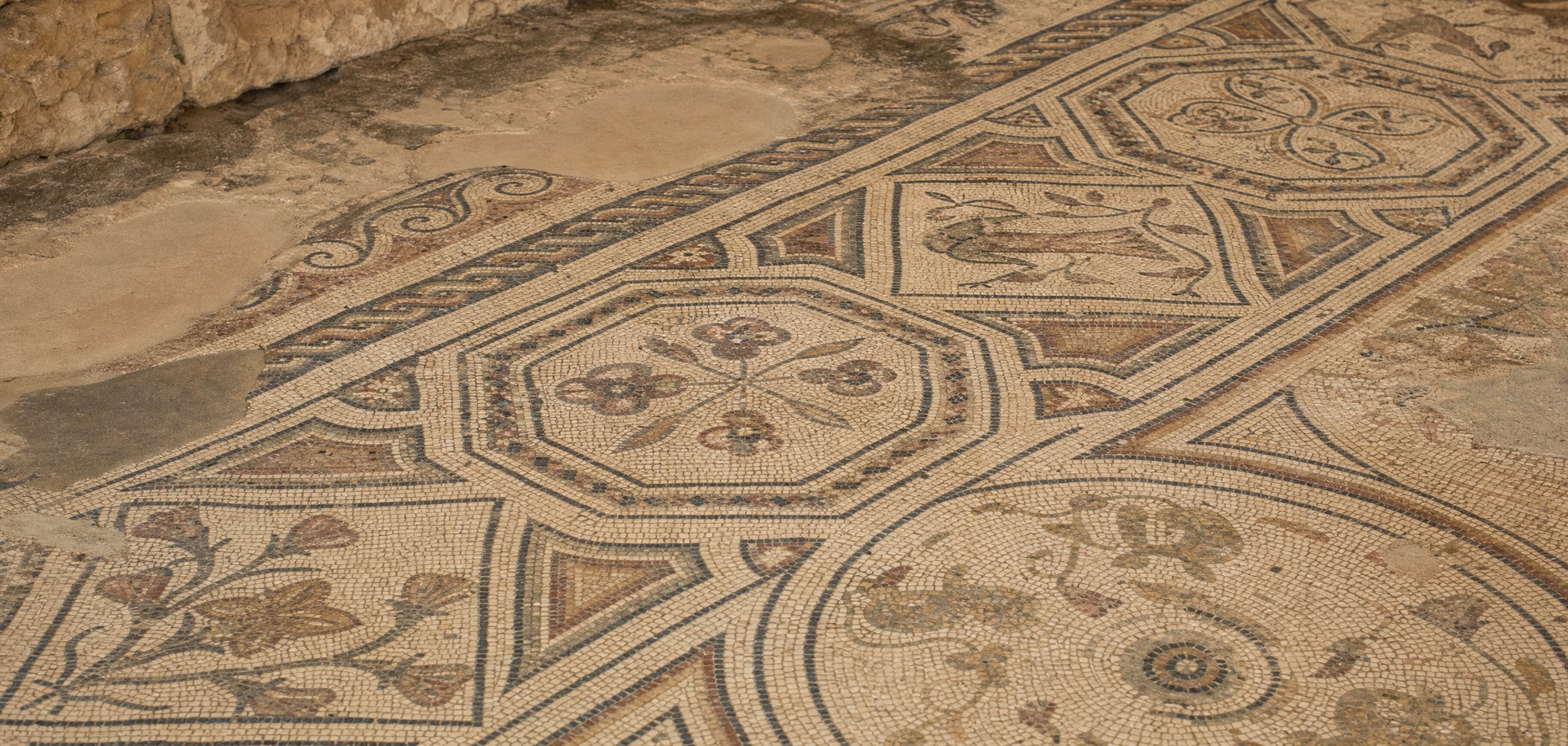 People-free editorial view of Nea Pafos Mosaic.