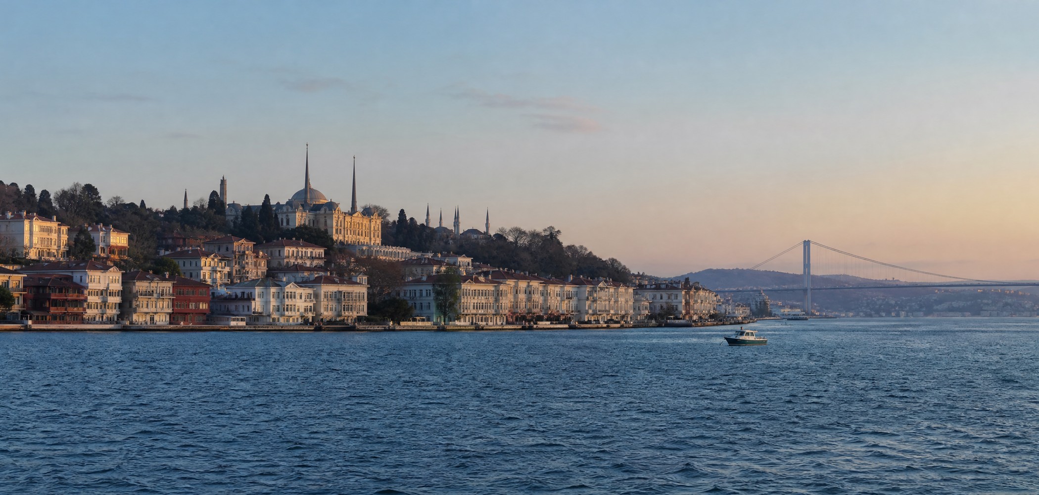 Bosphorus waterfront in Istanbul, Turkey.