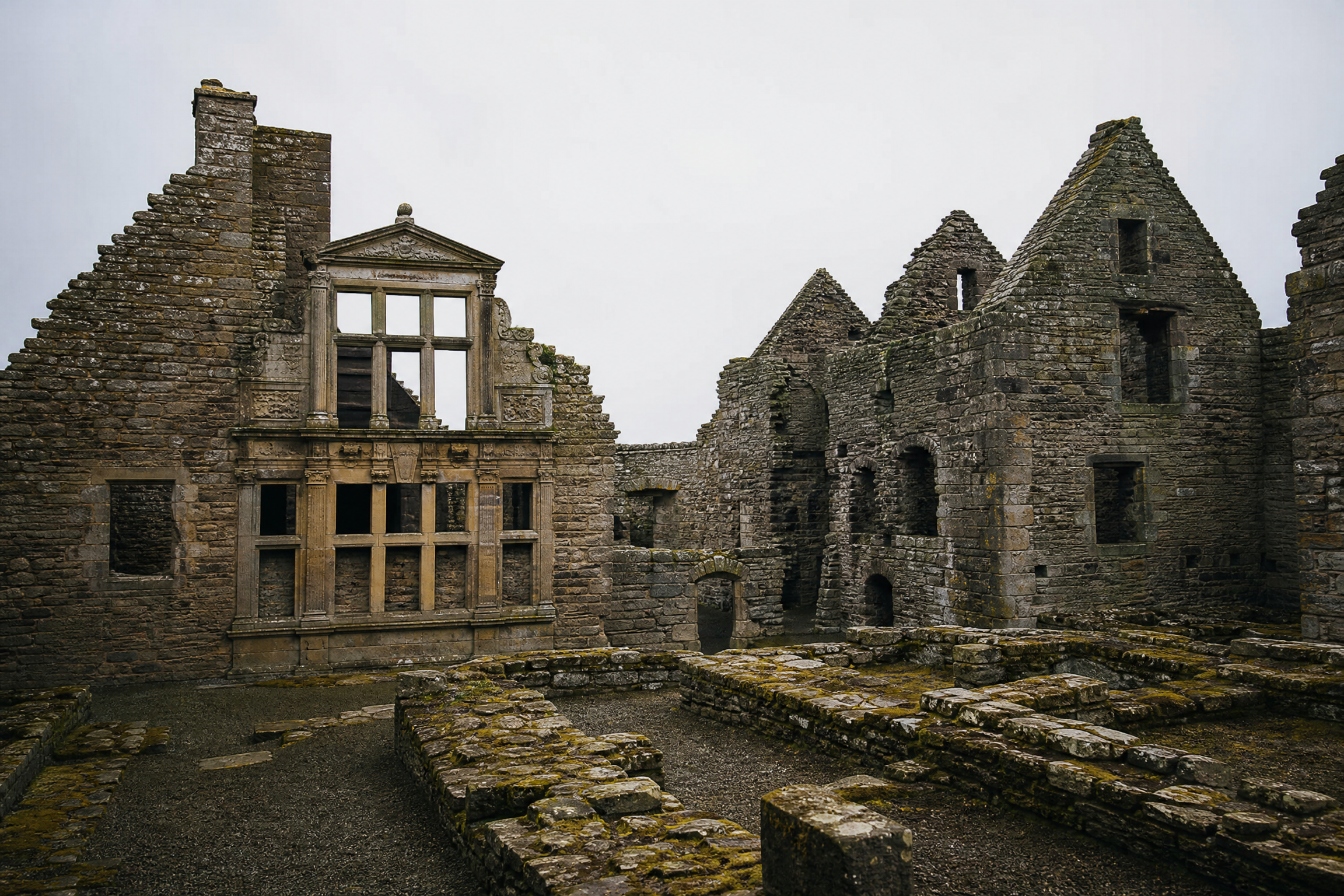 Ruined Earl's Palace beside the Bishop's Palace, Kirkwall, Orkney